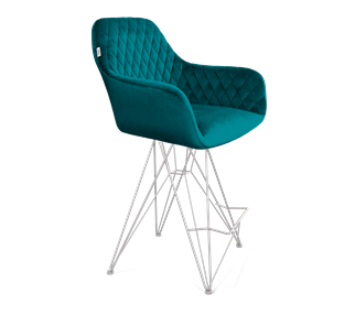 Полубарный стул SHT-ST38 / SHT-S66-1 (альпийский бирюзовый/хром лак) в Копейске