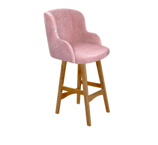 Полубарный стул SHT-ST39 / SHT-S65-1 (пыльная роза/светлый орех) в Миассе