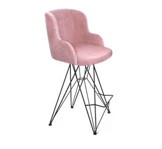 Полубарный стул SHT-ST39 / SHT-S66-1 (пыльная роза/черный муар) в Миассе
