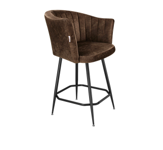 Полубарный стул SHT-ST42-1 / SHT-S148-1 (кофейный трюфель/черный муар) в Магнитогорске
