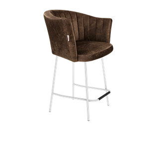 Полубарный стул SHT-ST42-1 / SHT-S29P-1 (кофейный трюфель/белый муар) в Миассе