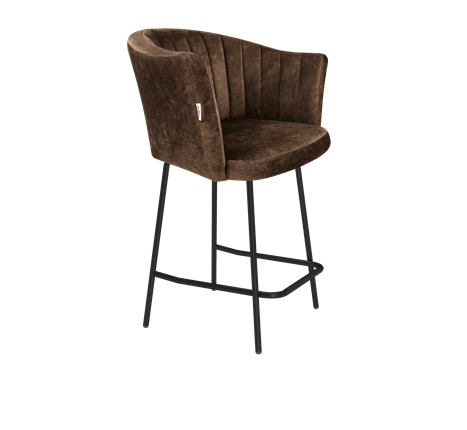 Полубарный стул SHT-ST42-1 / SHT-S29P-1 (кофейный трюфель/черный муар) в Челябинске - изображение