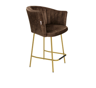 Полубарный стул SHT-ST42-1 / SHT-S29P-1 (кофейный трюфель/золото) в Златоусте
