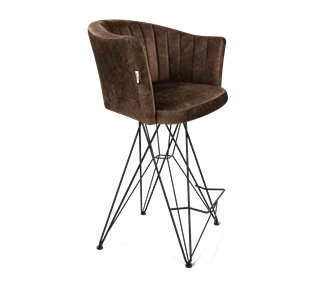 Полубарный стул SHT-ST42-1 / SHT-S66-1 (кофейный трюфель/черный муар) в Златоусте