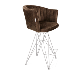 Полубарный стул SHT-ST42-1 / SHT-S66-1 (кофейный трюфель/хром лак) в Миассе