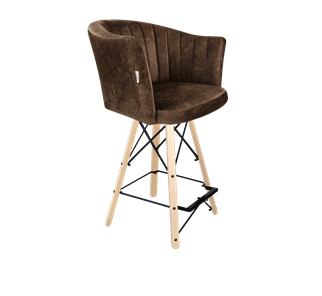 Полубарный стул SHT-ST42-1 / SHT-S80-1 (кофейный трюфель/прозрачный лак/черный) в Магнитогорске