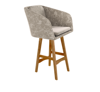 Полубарный стул SHT-ST43-1 / SHT-S65-1 (карамельный латте/светлый орех) в Магнитогорске
