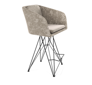 Полубарный стул SHT-ST43-1 / SHT-S66-1 (карамельный латте/черный муар) в Миассе