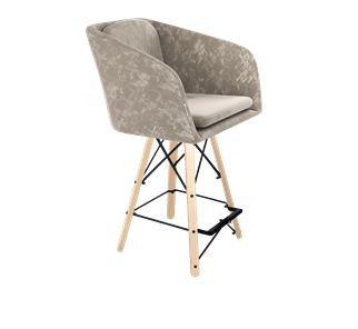 Полубарный стул SHT-ST43-1 / SHT-S80-1 (карамельный латте/прозрачный лак/черный) в Магнитогорске