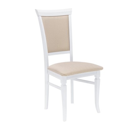 Обеденный стул Leset Монтана (Белый 9003/жаккард Антина ваниль Ж4.07) в Челябинске - изображение
