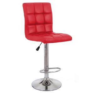 Барный стул Крюгер с мягкой спинкой  WX-2516 экокожа красный в Златоусте
