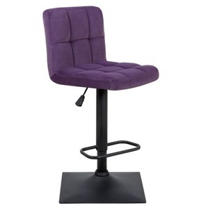 Барный стул Курт с мягкой спинкой WX-2320 велюр фиолетовый в Челябинске - предосмотр