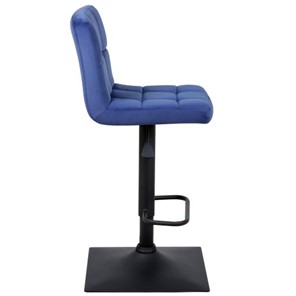 Барный стул Курт с мягкой спинкой WX-2320 велюр синий в Челябинске - предосмотр 1
