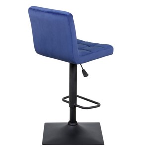 Барный стул Курт с мягкой спинкой WX-2320 велюр синий в Челябинске - предосмотр 2