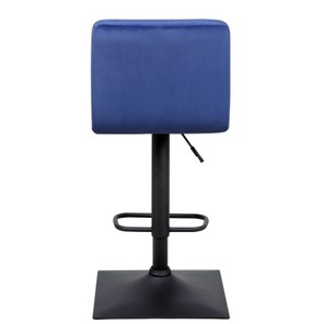 Барный стул Курт с мягкой спинкой WX-2320 велюр синий в Челябинске - предосмотр 3