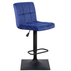 Барный стул Курт с мягкой спинкой WX-2320 велюр синий в Челябинске - предосмотр