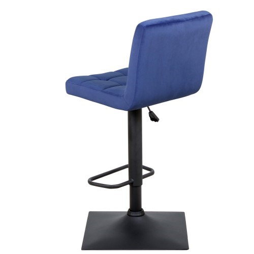 Барный стул Курт с мягкой спинкой WX-2320 велюр синий в Челябинске - изображение 4