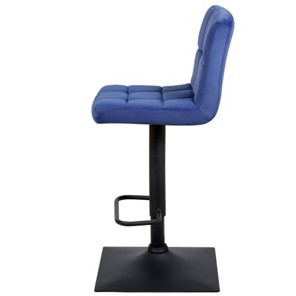 Барный стул Курт с мягкой спинкой WX-2320 велюр синий в Челябинске - предосмотр 5