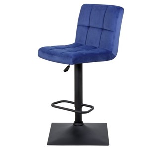 Барный стул Курт с мягкой спинкой WX-2320 велюр синий в Челябинске - предосмотр 6