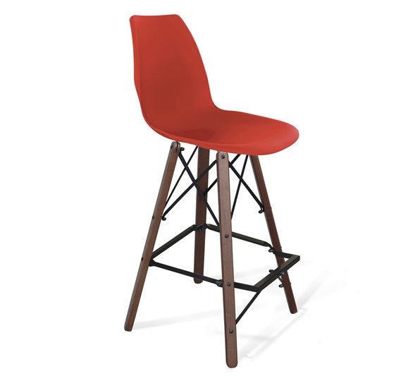 Барный стул SHT-ST29/S80 (оранжевый ral2003/темный орех/черный) в Миассе - изображение 12