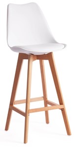 Барный кухонный стул TULIP BAR (mod. C1014H) 57х48х104 белый 018 /натуральный арт.19650 в Челябинске