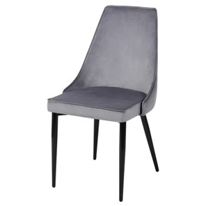 Дизайнерский стул Лорд СРП-071 Эмаль черная Веллюто серый в Миассе - предосмотр