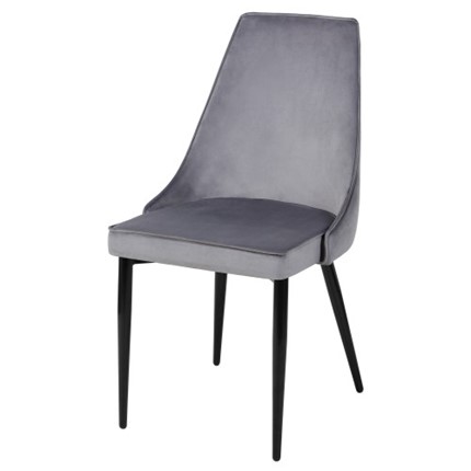 Дизайнерский стул Лорд СРП-071 Эмаль черная Веллюто серый в Миассе - изображение