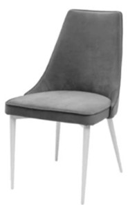 Дизайнерский стул Лорд СРП-071 хром люкс Веллюто серый в Челябинске - предосмотр