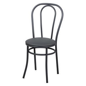 Кухонный стул Венский СРП-070 (спинка две дуги) Эмаль графит Экотекс темно-серый в Миассе