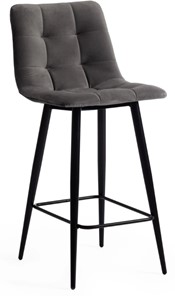 Полубарный кухонный стул CHILLY (mod. 7095пб) 55х44х94 серый barkhat 26/черный арт.19655 в Миассе
