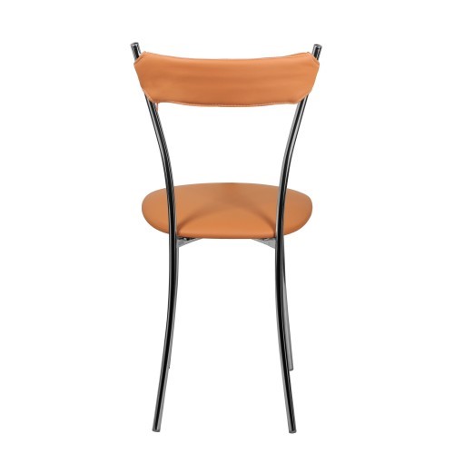 Кухонный стул Хлоя Софт СРП-087С Люкс хром  Экотекс оранжевый в Магнитогорске - изображение 6