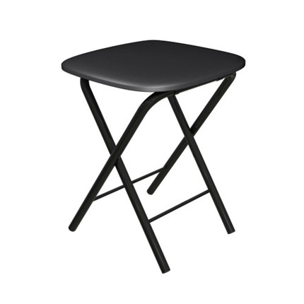 Табурет кухонный Складной СРП-013КВ (квадратное сиденье) Эмаль, черный в Магнитогорске - изображение