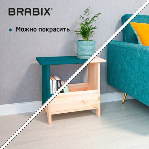 Табурет тумба деревянный, сосна, BRABIX "Scandi Wood SC-002", 490х250х450 мм, 641888, 004.02.35 в Копейске - изображение 4