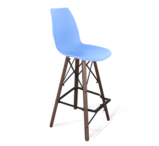 Барный стул SHT-ST29/S80 (голубой pan 278/темный орех/черный) в Миассе
