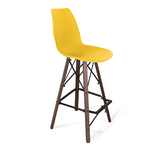 Барный стул SHT-ST29/S80 (желтый ral 1021/темный орех/черный) в Златоусте