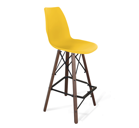 Барный стул SHT-ST29/S80 (желтый ral 1021/темный орех/черный) в Миассе - изображение