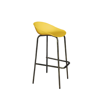 Барный стул SHT-ST19/S29 (желтый/черный муар/золотая патина) в Магнитогорске