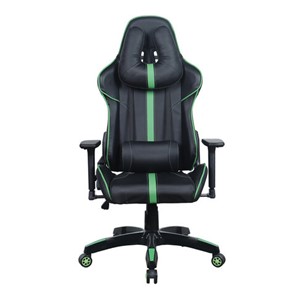 Кресло офисное Brabix GT Carbon GM-120 (две подушки, экокожа, черное/зеленое) 531929 в Челябинске