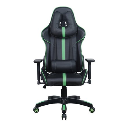 Кресло офисное Brabix GT Carbon GM-120 (две подушки, экокожа, черное/зеленое) 531929 в Миассе - изображение