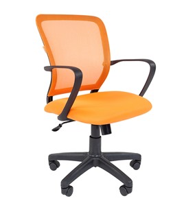 Офисное кресло CHAIRMAN 698 black TW, ткань, цвет оранжевый в Челябинске