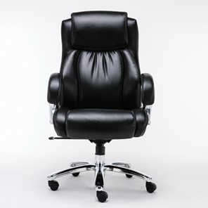 Кресло офисное Brabix Premium Status HD-003 (рециклированная кожа, хром, черное) 531821 в Магнитогорске