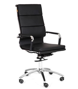 Кресло компьютерное CHAIRMAN 750 экокожа черная в Миассе