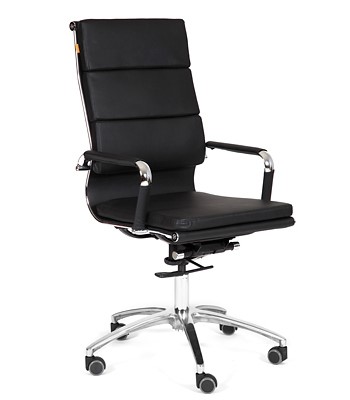 Кресло компьютерное CHAIRMAN 750 экокожа черная в Миассе - изображение