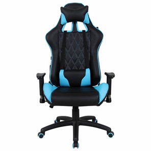Компьютерное кресло Brabix GT Master GM-110 (две подушки, экокожа, черное/голубое) 531928 в Миассе - предосмотр