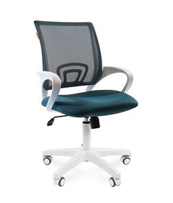 Компьютерное кресло CHAIRMAN 696 white, ткань, цвет зеленый в Миассе