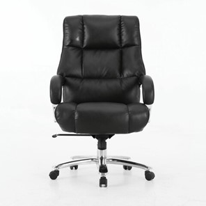Кресло компьютерное Brabix Premium Bomer HD-007 (рециклированная кожа, хром, черное) 531939 в Челябинске