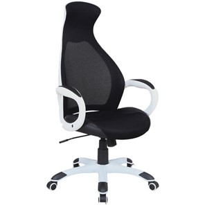Компьютерное кресло Brabix Premium Genesis EX-517 (пластик белый, ткань/экокожа/сетка черная) 531573 в Челябинске