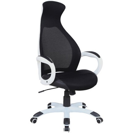 Компьютерное кресло Brabix Premium Genesis EX-517 (пластик белый, ткань/экокожа/сетка черная) 531573 в Челябинске - изображение