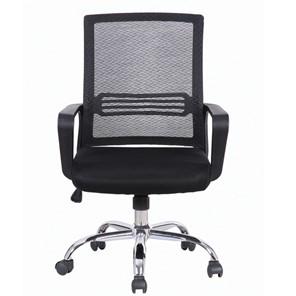 Офисное кресло Brabix Daily MG-317 (с подлокотниками, хром, черное) 531833 в Челябинске