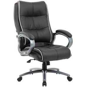 Компьютерное кресло Brabix Premium Strong HD-009 (экокожа черная, ткань серая) 531945 в Миассе